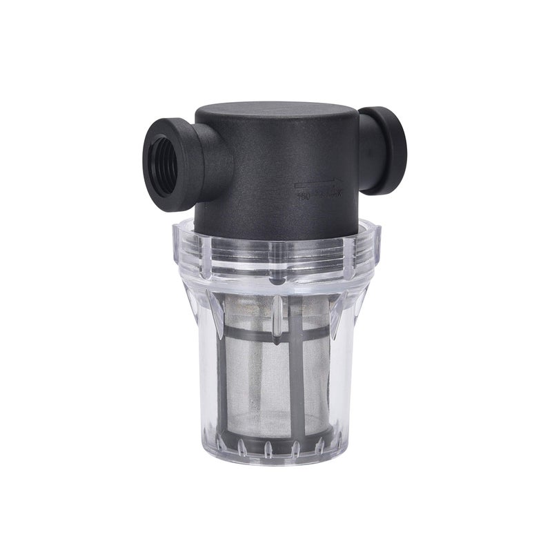 IMXMI Water Filter, 1/2''Twist-On Pipe Strainer, Nylon PA66 cover, PC bowl, 304 Stainless Screen(1/2''80 Mesh Female water filter) - Image 1